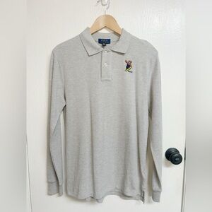 Polo Ralph Lauren Polo Heather Gray Knit Logo Shirt Boys Size XL 18-20 NWOT